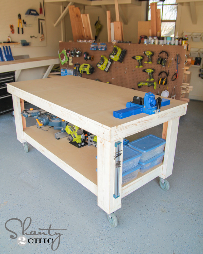DIY Wooden Workbenches
 New Year New Workbench Baby Shanty 2 Chic