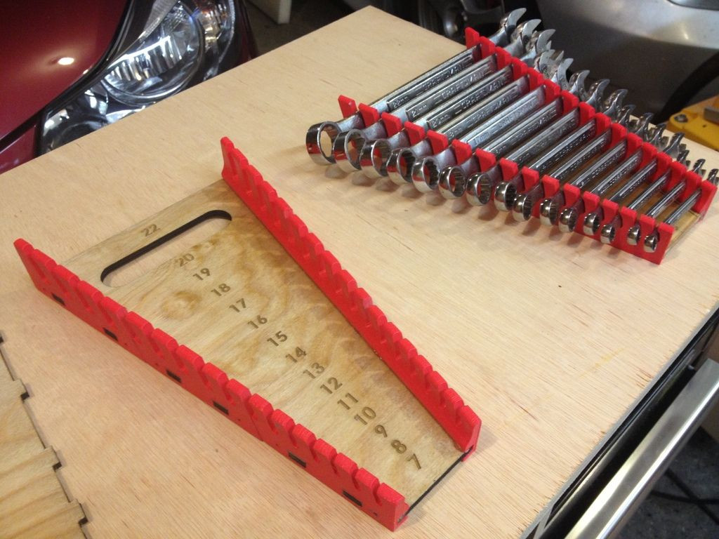 DIY Wrench Organizer
 bination Wrench Holder Organizer 7 22mm by 3DPartsMfg