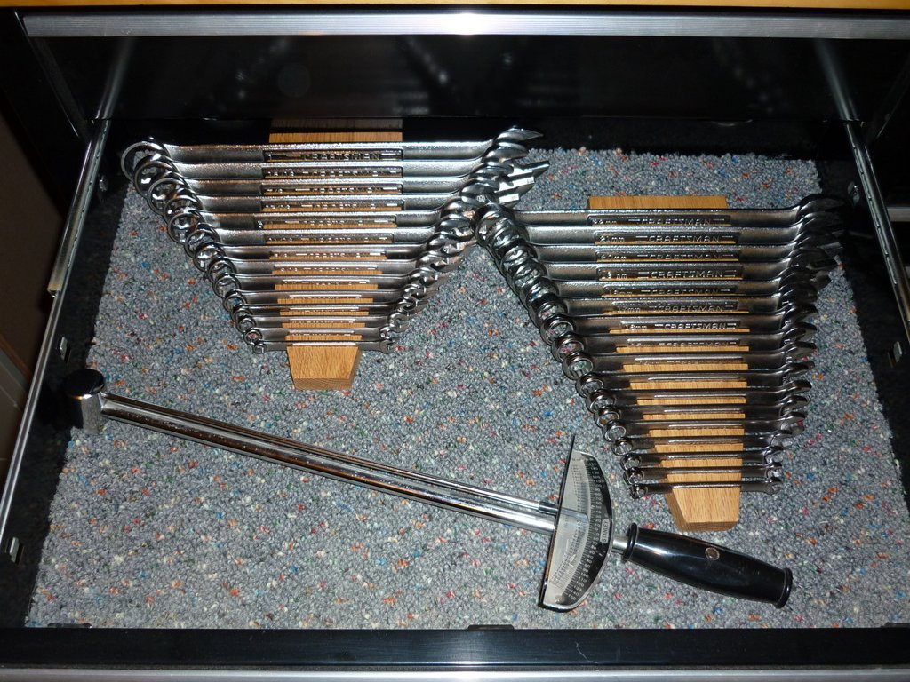 DIY Wrench Organizer
 Tool Box Organization 2013