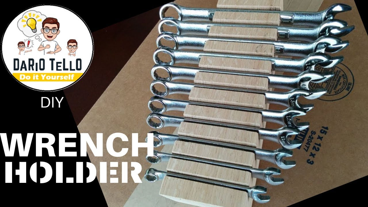 DIY Wrench Organizer
 DIY Wrench holder Tool wall