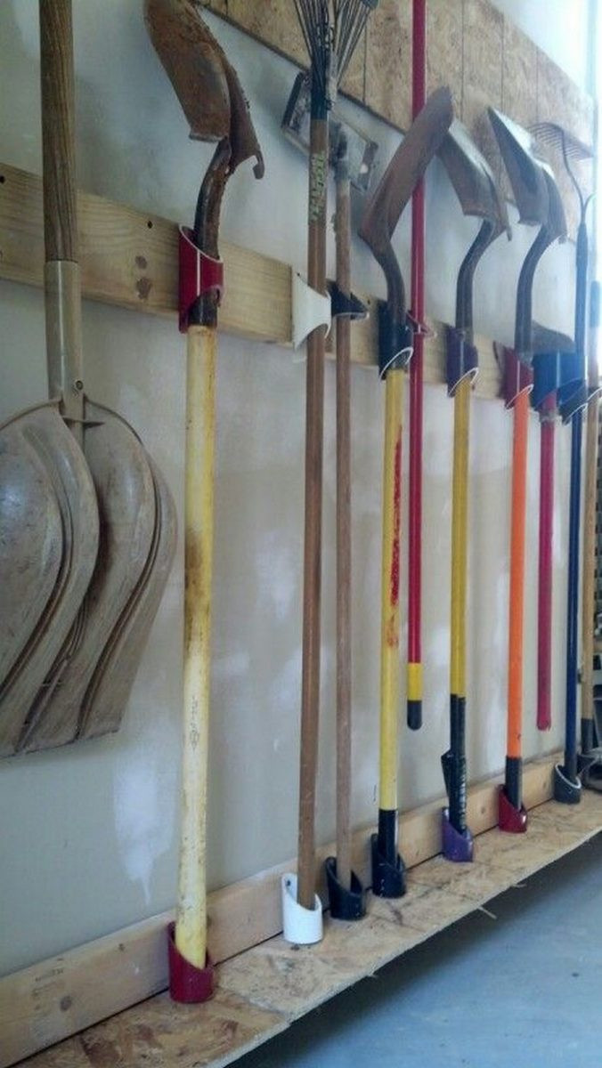 DIY Yard Tool Rack
 Organize your garage by making a PVC yard tool storage