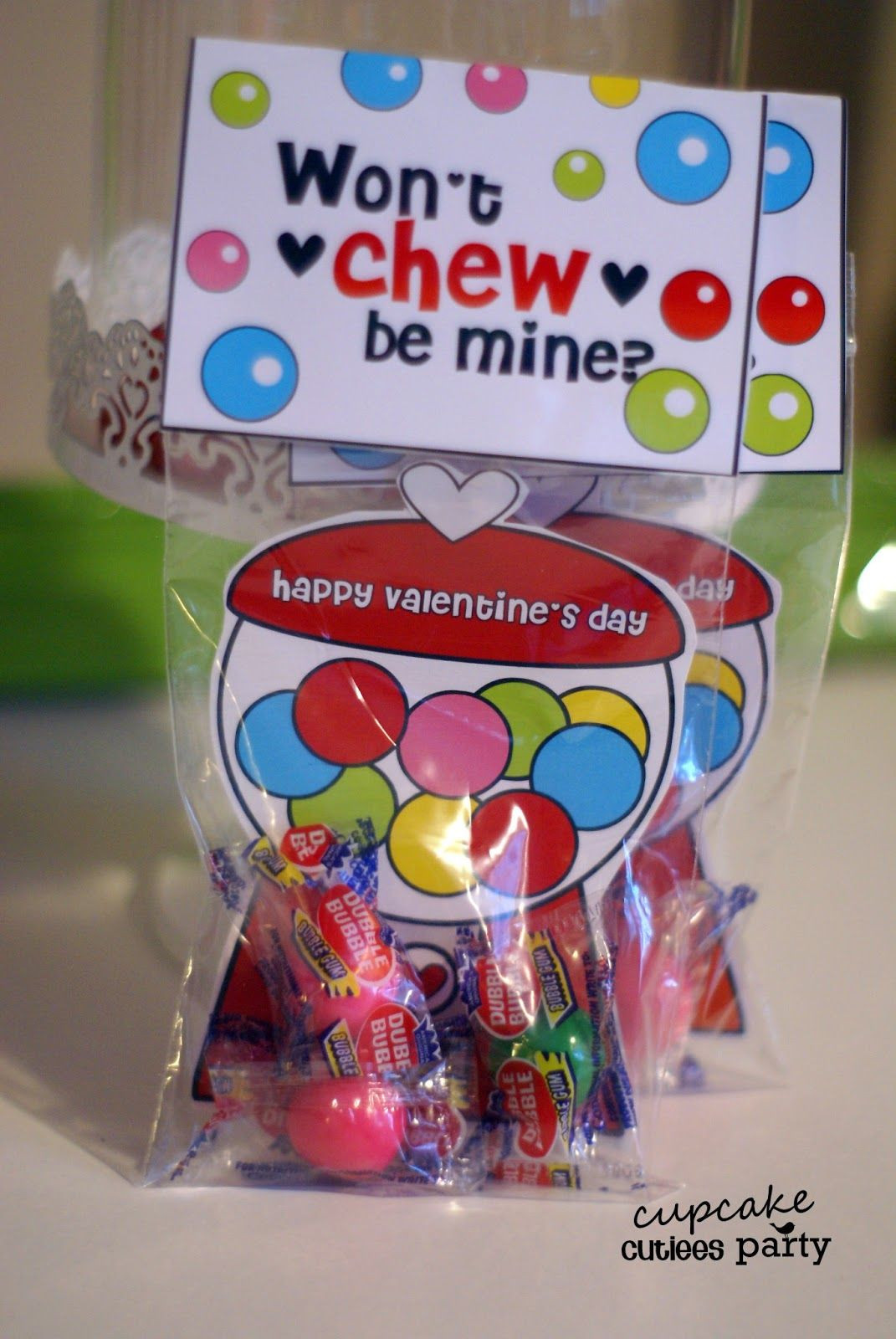 Do It Yourself Valentine Gift Ideas
 Gumball Love bo Valentine DIY card Cupcake Cutiees