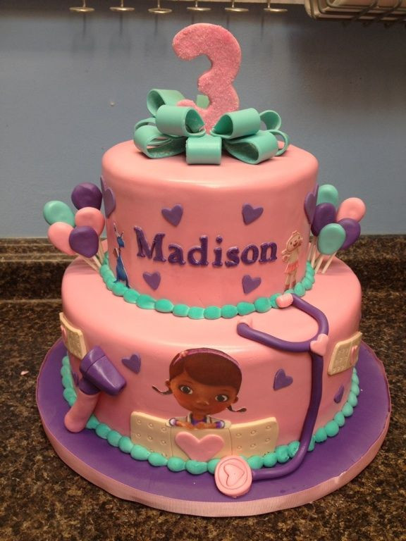 Doc Mcstuffins Birthday Cake
 Doc McStuffins birthday cake