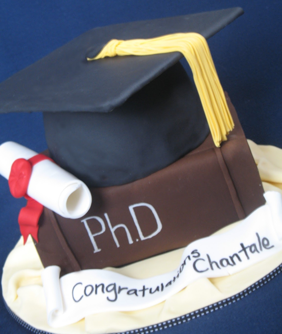Doctoral Graduation Party Ideas
 Blissfully Sweet A Graduation Cake fit for a PhD