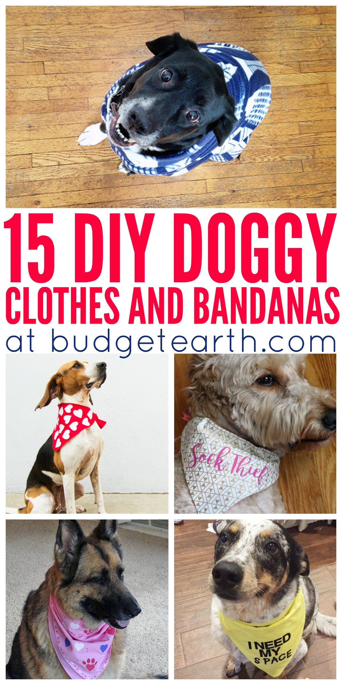 Dog Bandana DIY
 15 DIY Doggy Clothes & Bandanas