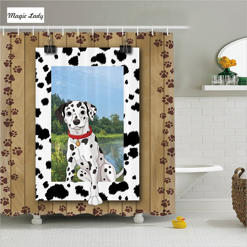 Dog Bathroom Decor
 Shower Curtain Animal Print Bathroom Accessories Dalmatian