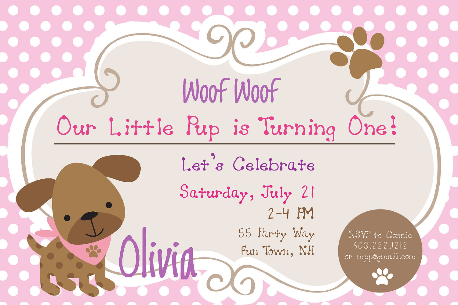 Dog Birthday Party Invitations
 Dog Birthday Party Invitations Puppy Dog Party Invites 1st