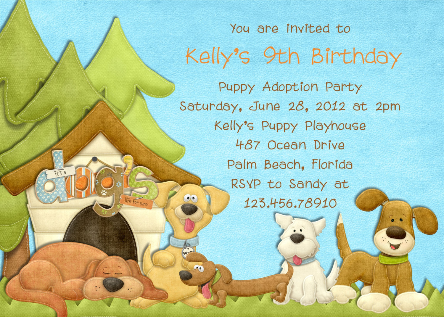 Dog Birthday Party Invitations
 Puppy Dog Birthday Invitation Printable Custom by 3PeasPrints