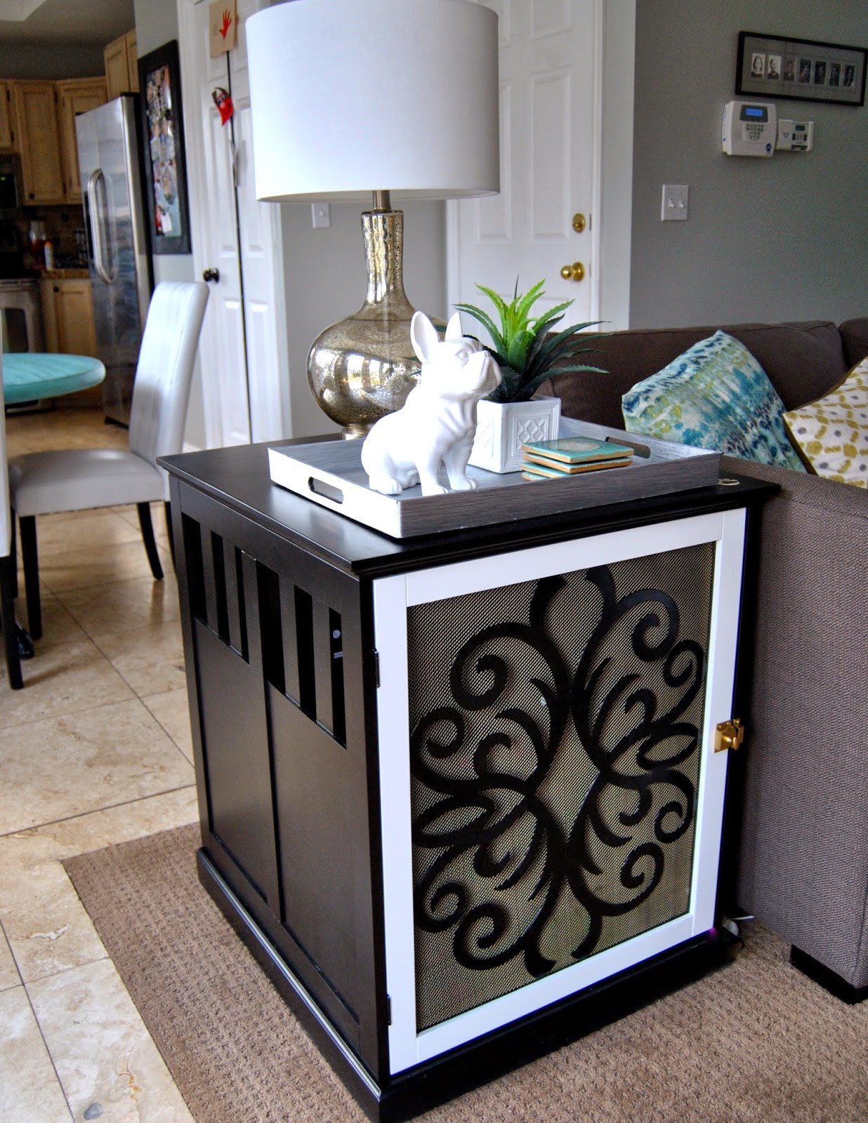 Dog Kennel Table DIY
 Studio 7 Interior Design DIY Dog Crate End Table