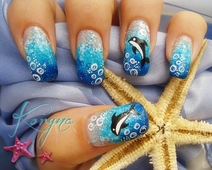 Dolphin Nail Designs
 15 Delightful Dolphin Nail Art To Slay The Summer