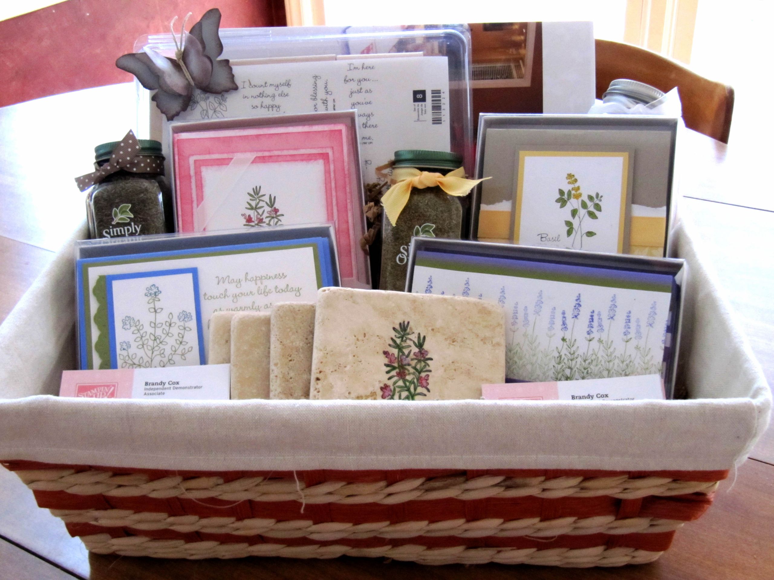 Donation Gift Basket Ideas
 Stampin Up Herb Expressions Donation Basket from