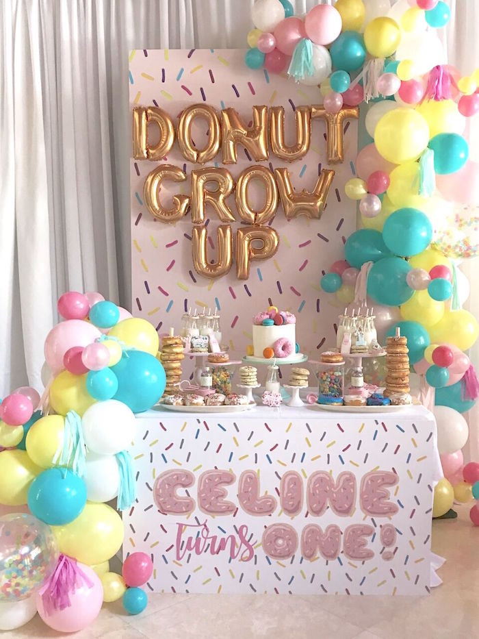 Donut Birthday Party
 Kara s Party Ideas "Donut" Grow Up 1st Birthday Party