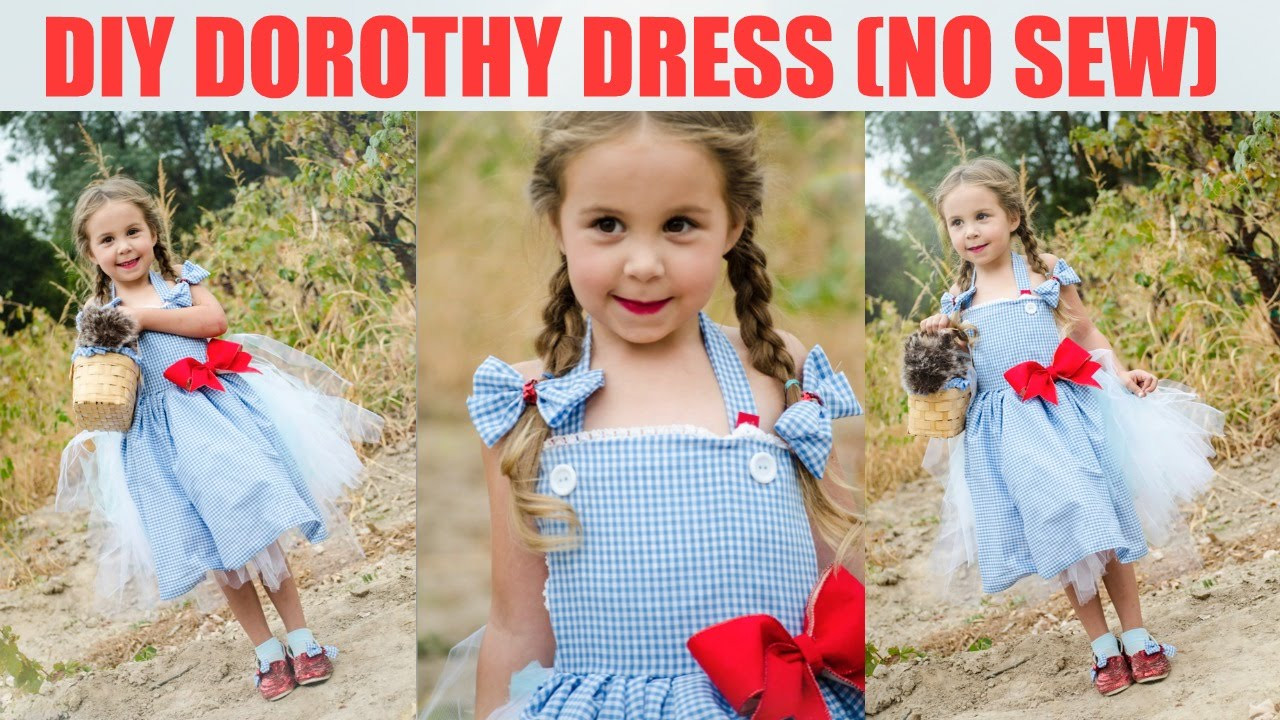 Dorothy Wizard Of Oz Costume DIY
 DIY No Sew Dorothy Dress Wizard of Oz
