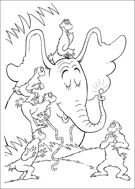 Dr.Seuss Coloring Pages For Kids
 Fun Coloring Pages Horton Dr Seuss Coloring Pages