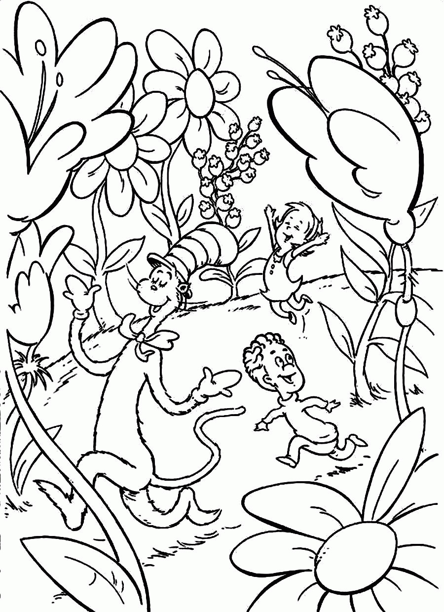 Dr.Seuss Coloring Pages For Kids
 Free Coloring Pages Dr Seuss Characters Coloring Home