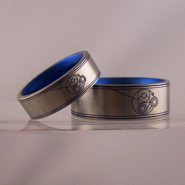 Dr Who Wedding Rings
 Galafreyen doctor who wedding ring set