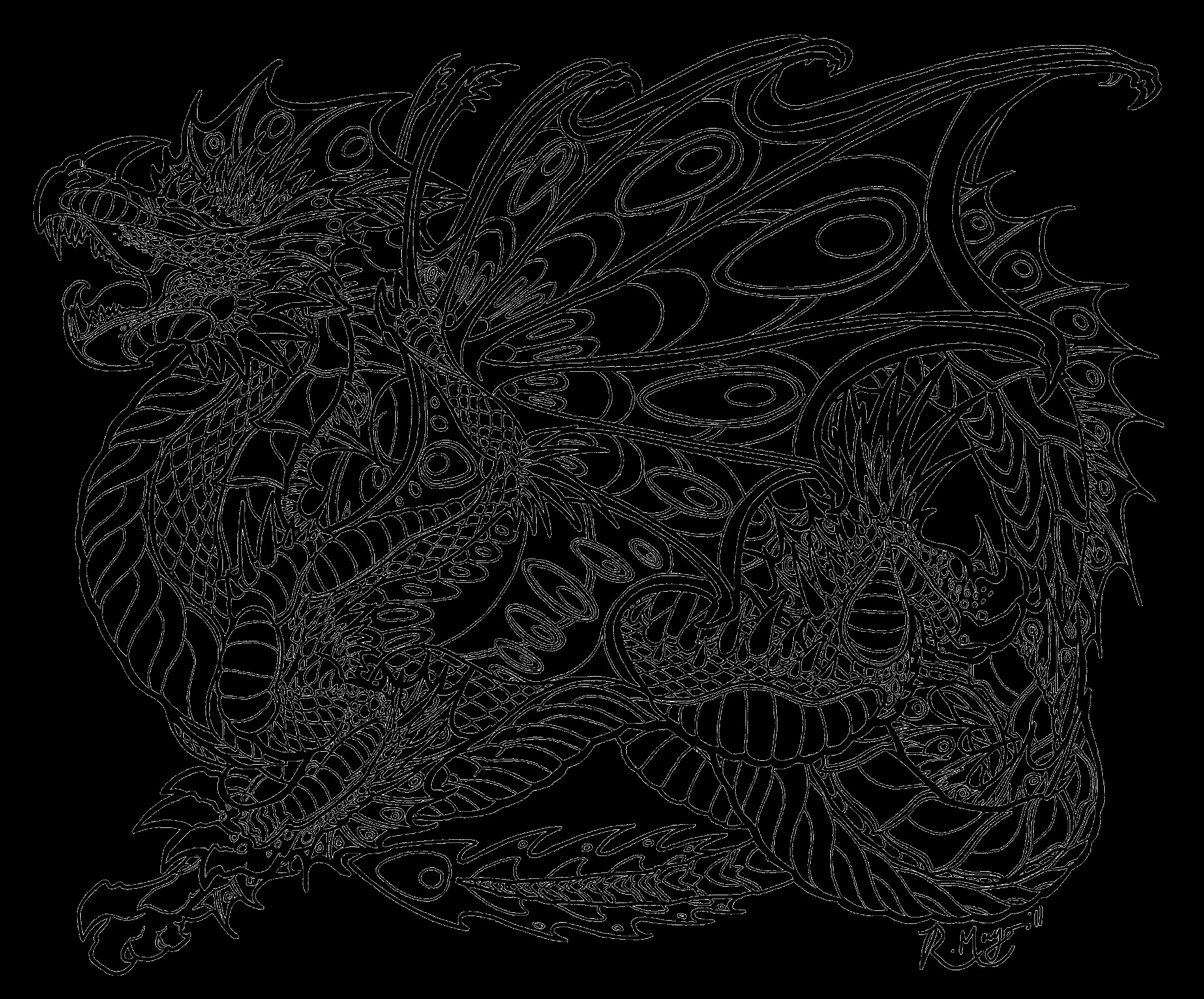 Dragon Coloring Books For Adults
 Coloring Pages For Adults Difficult Dragons at GetDrawings