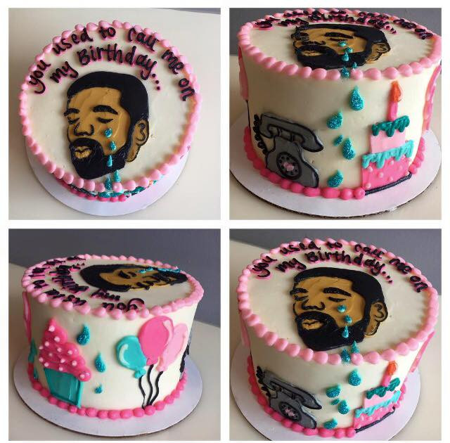 Drake Birthday Cake
 sad drake you used to call me on my birthday cake