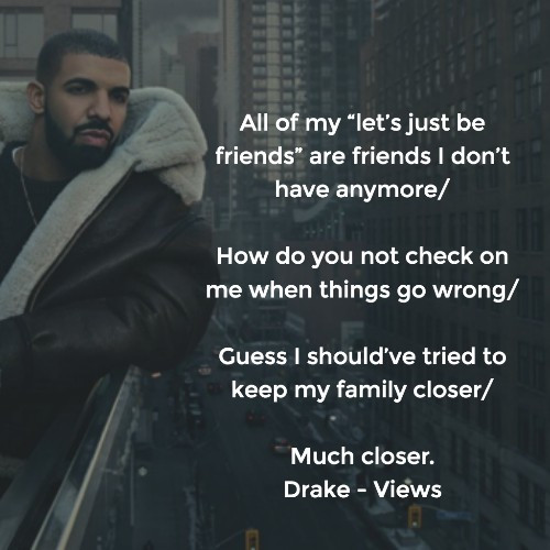 Drake Quotes About Family
 Drake Quotes The Best Lyrics and Lines from Views Quotezine