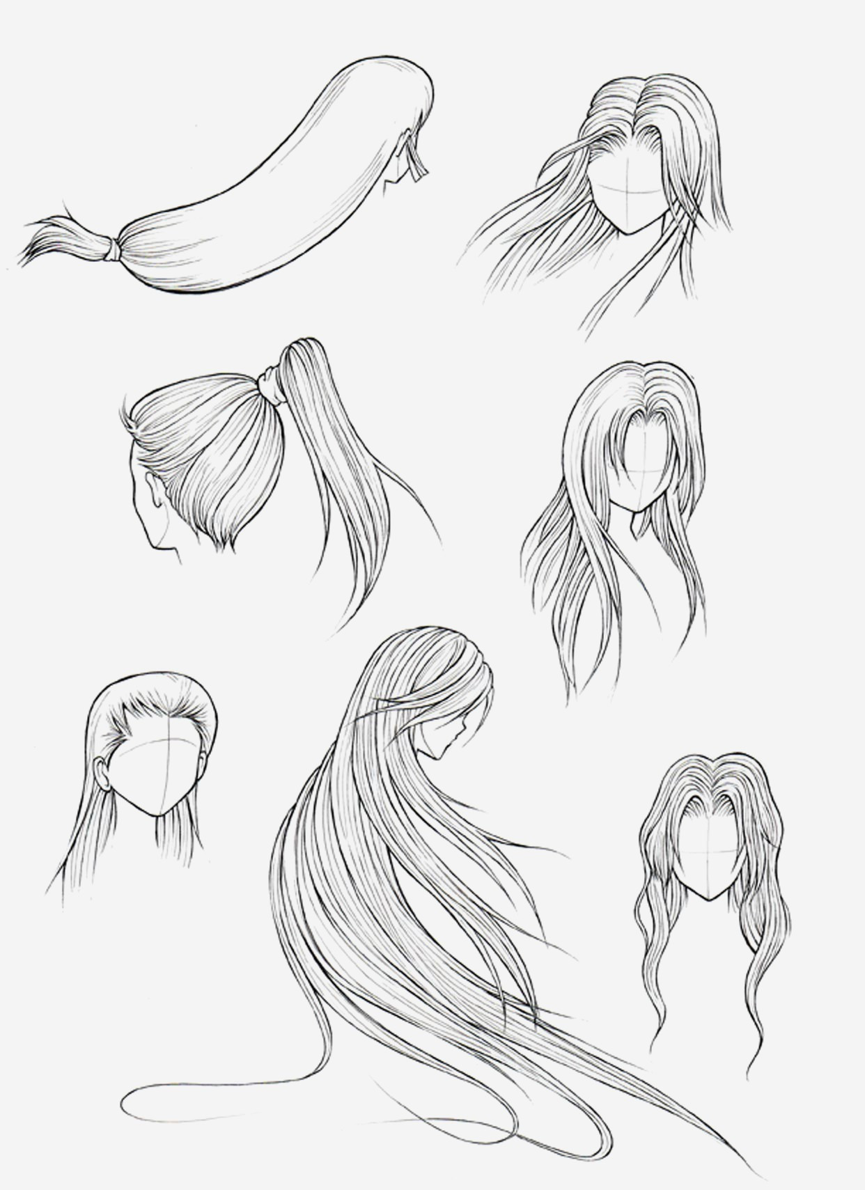 Draw Anime Hairstyles
 Hair Tutorial Drawing at GetDrawings