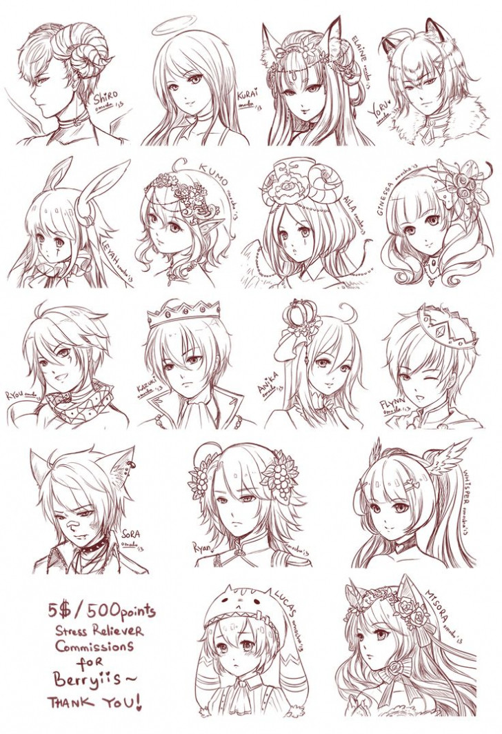 Draw Anime Hairstyles
 Female Hairstyles Drawing at GetDrawings