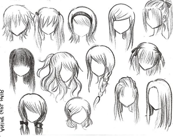 Draw Anime Hairstyles
 anime hairstyles Google Search