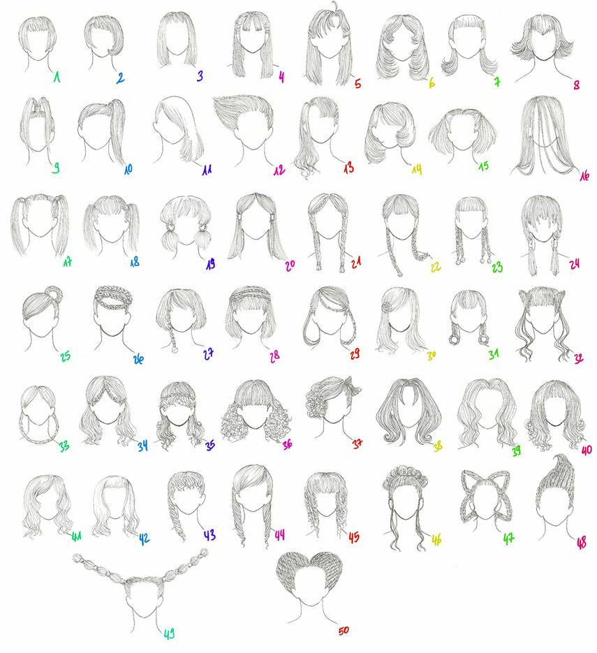 Draw Anime Hairstyles
 50 Female Anime Hairstyles by AnaisKalinin on DeviantArt