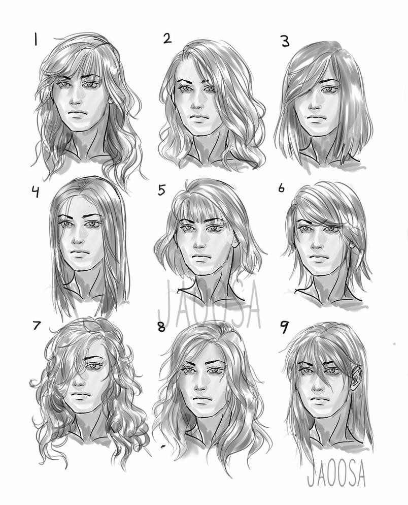 Drawing Female Hairstyles
 Hairstyles 05 by jaoosa on DeviantArt