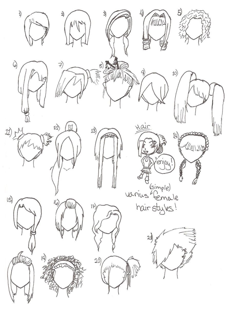 Drawing Female Hairstyles
 Female Hairstyles Drawing at GetDrawings