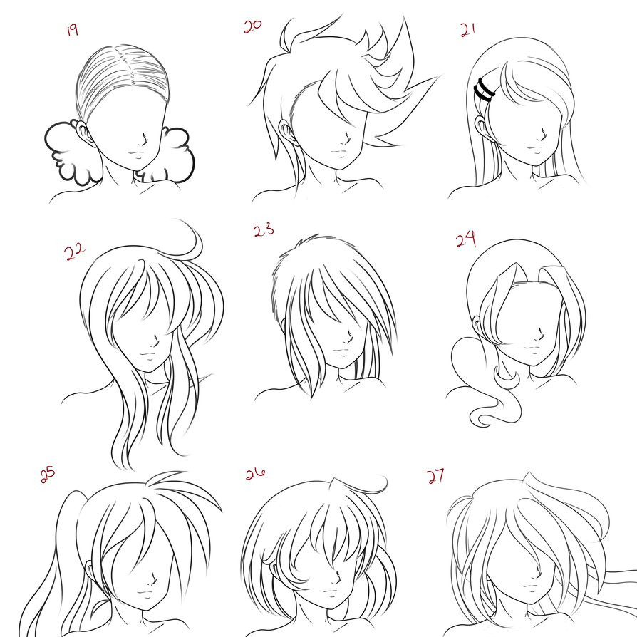 Drawing Female Hairstyles
 Cute Anime Hairstyles trends hairstyle