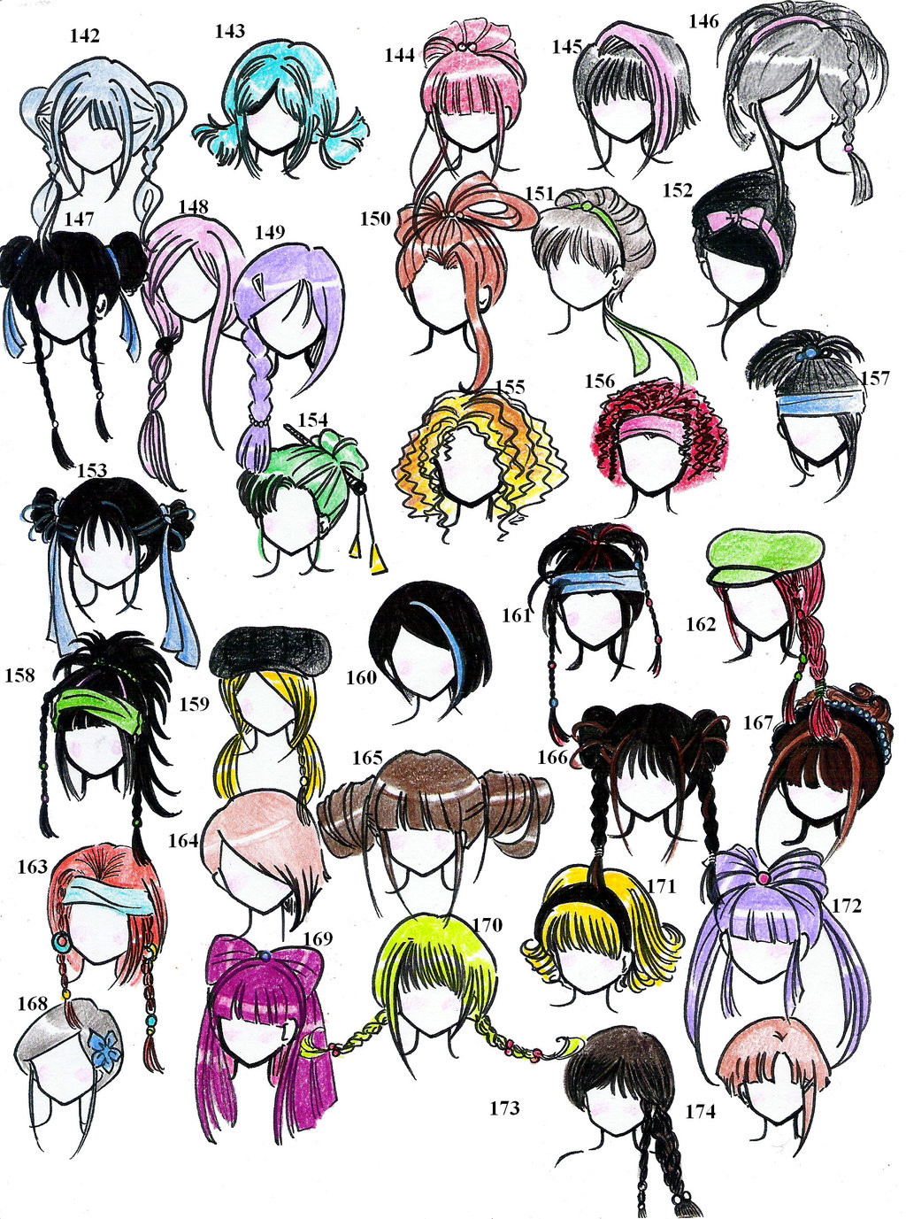 Drawing Female Hairstyles
 Anime Style Hair