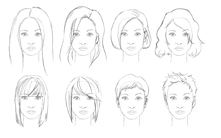 Drawing Female Hairstyles
 How to draw hair female