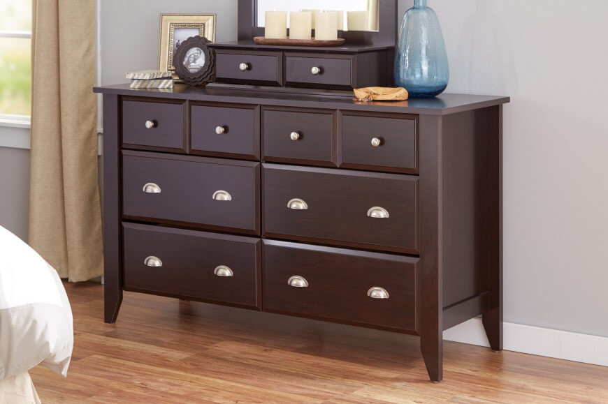 Dresser For Small Bedroom
 Horizontal brown dresser