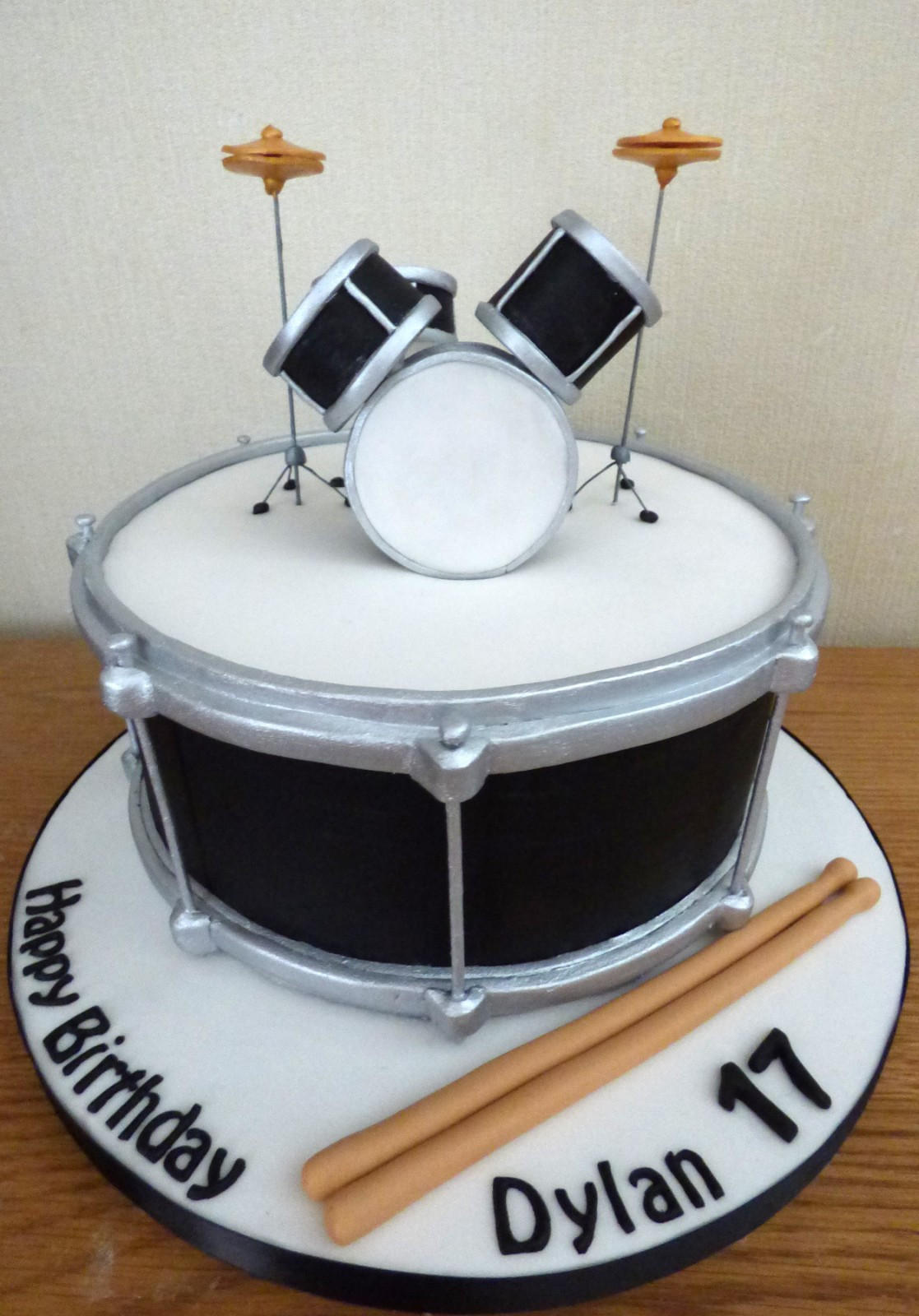 Drum Birthday Cake
 Drummers Drum Kit Birthday Cake Susie s Cakes