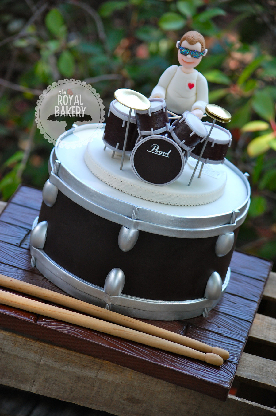 Drum Birthday Cake
 Drum And Drummer Groom s Cake CakeCentral