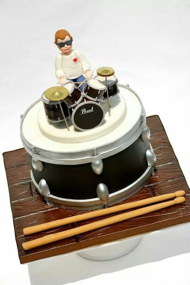 Drum Birthday Cake
 Drum Cake Cake Inspirations Pinterest