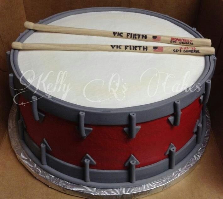 Drum Birthday Cake
 Drum Birthday Cakes