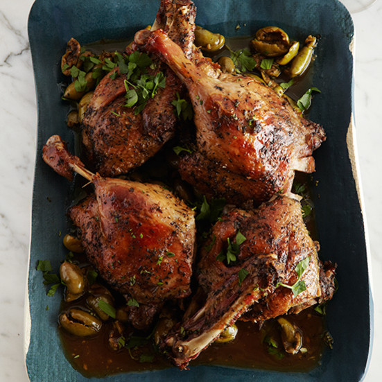 Duck Recipes Slow Cooker
 Slow Cooked Duck with Green Olives and Herbes de Provence