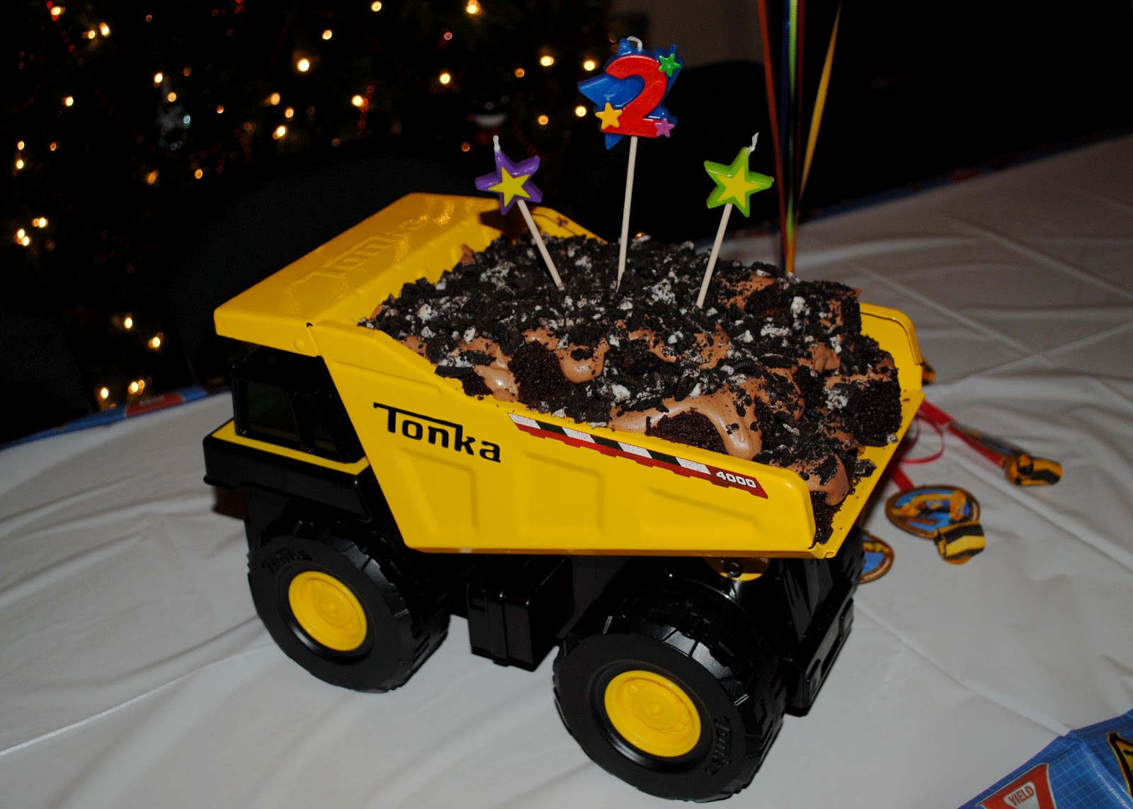 Dump Truck Birthday Cake
 Mud Trifle and a Dump Truck Birthday Cake