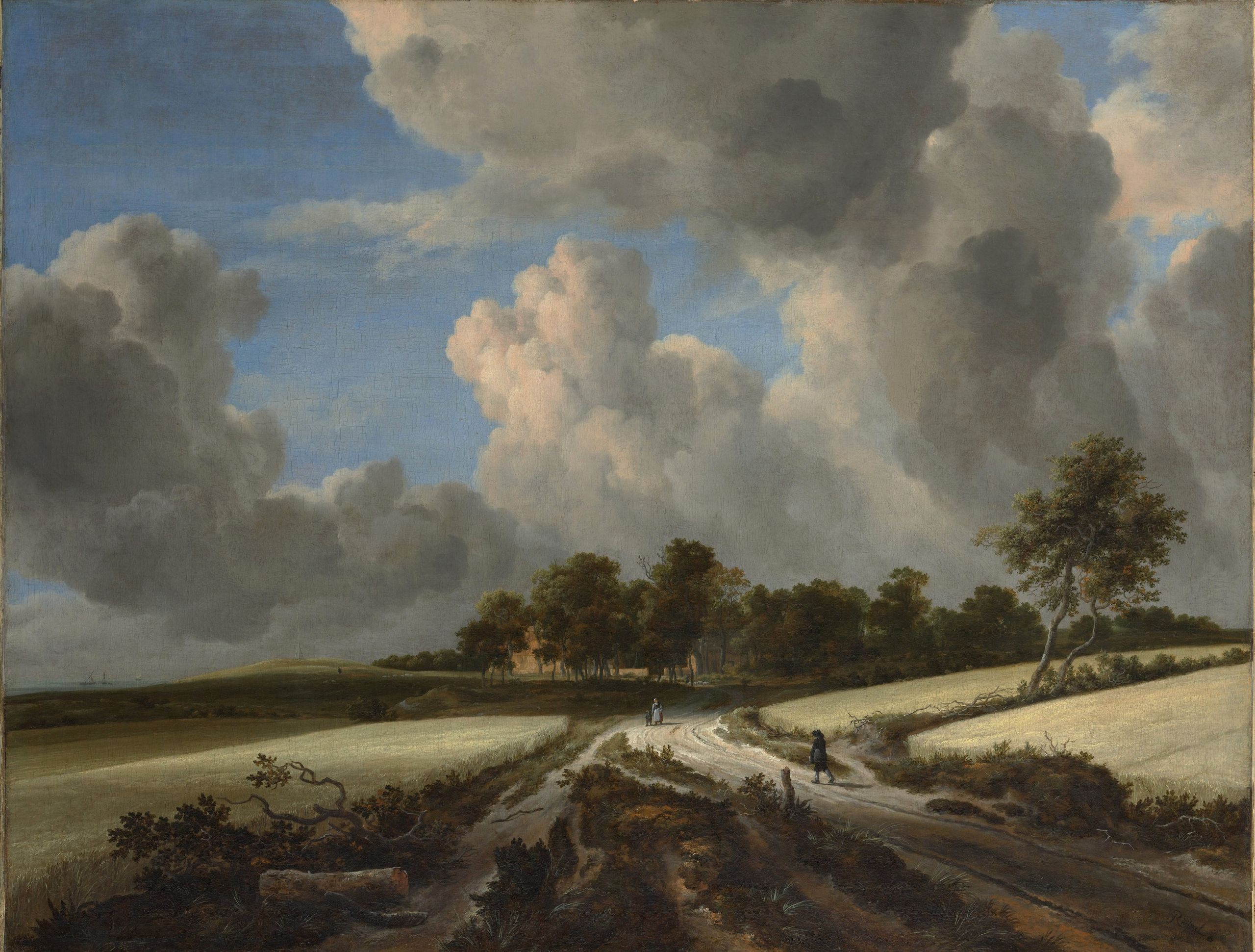 Dutch Landscape Painting
 Jacob van Ruisdael The Wheat Fields