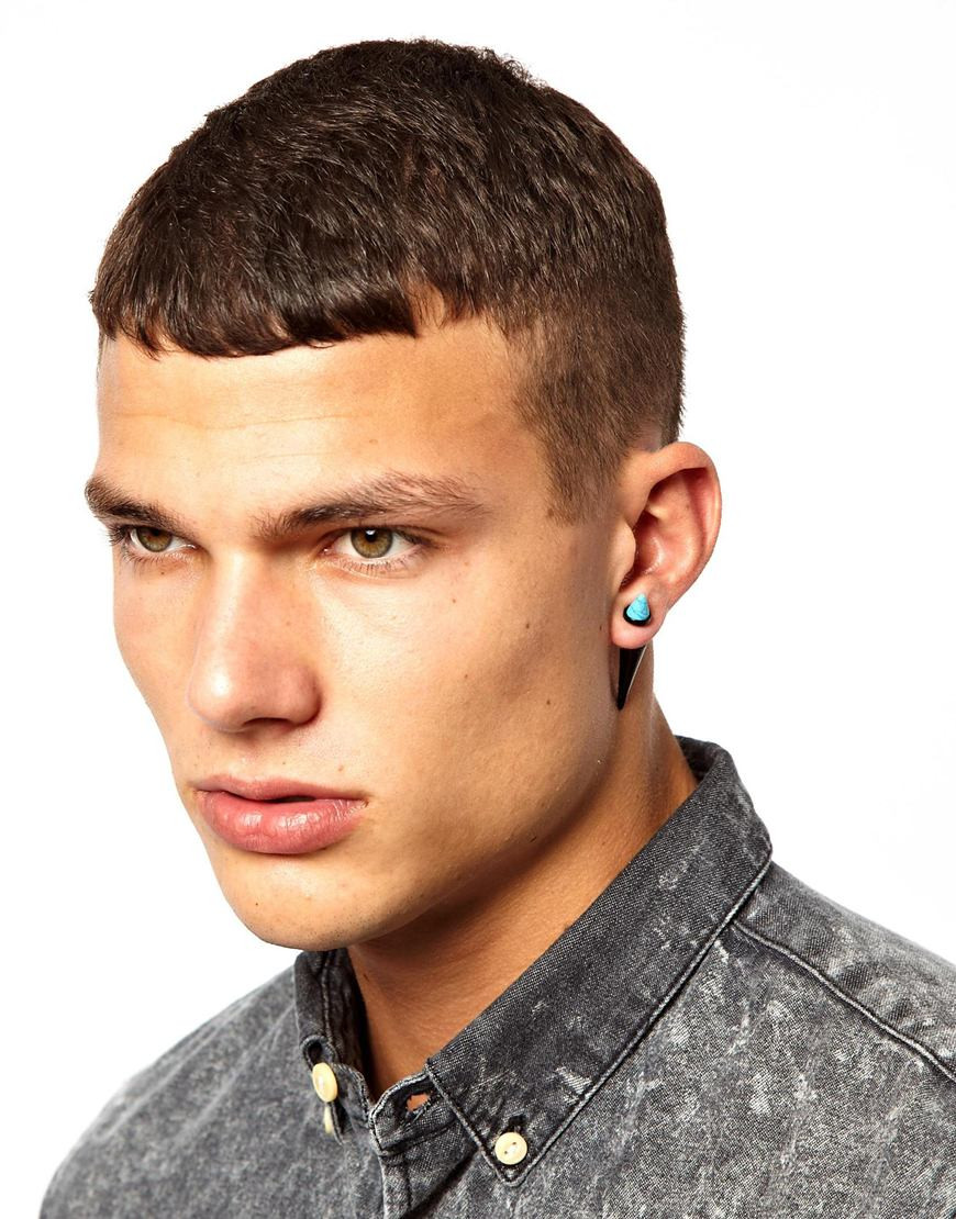 Earrings For Men
 Lyst ASOS Earrings with Turquoise Spike in Metallic for Men