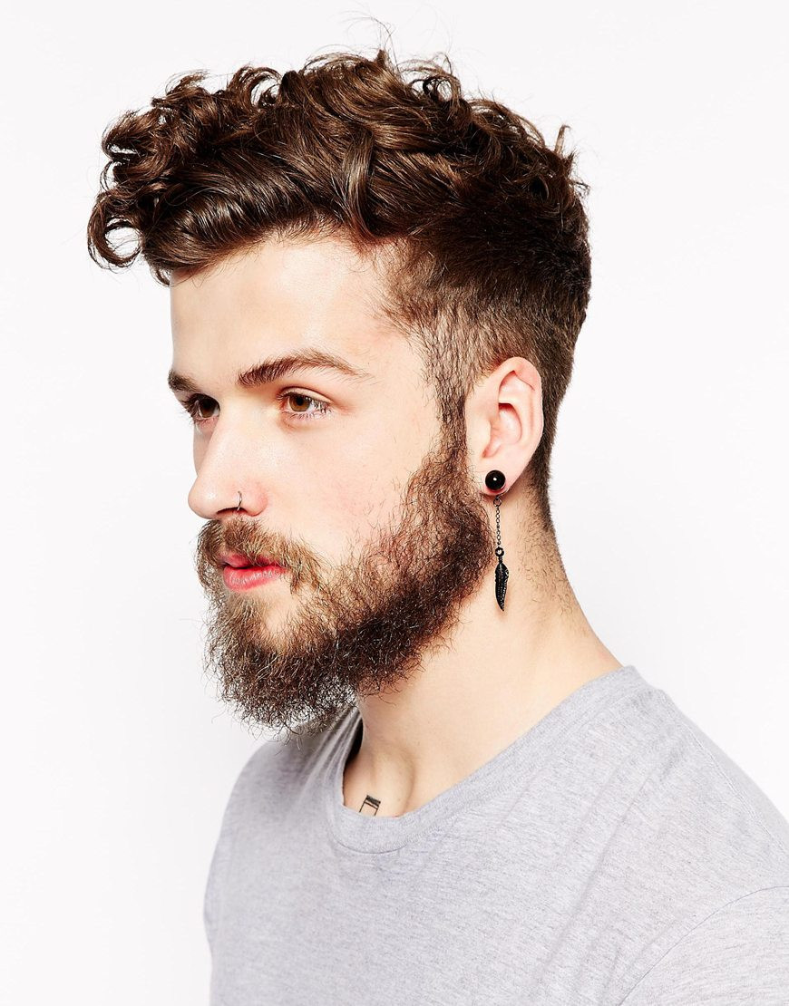 Earrings For Men
 Lyst ASOS Plug Earring Pack with Stud and Feather in
