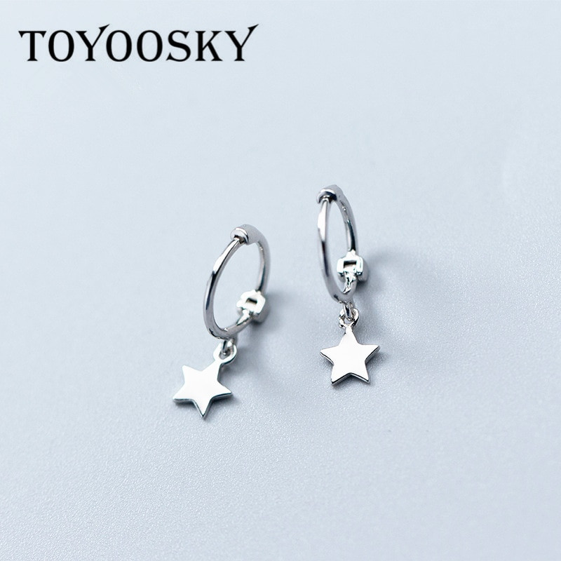 Earrings For Teens
 TOYOOSKY 2018 925 Solid Sterling Silver Star Small