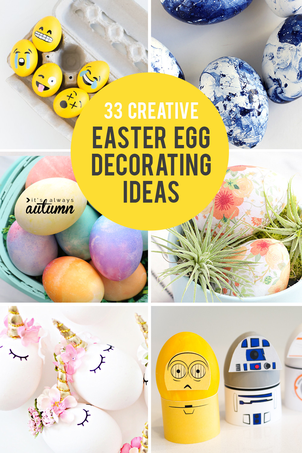 Easter Egg Decoration Ideas
 33 AMAZING egg decorating ideas for Easter ditch the dye