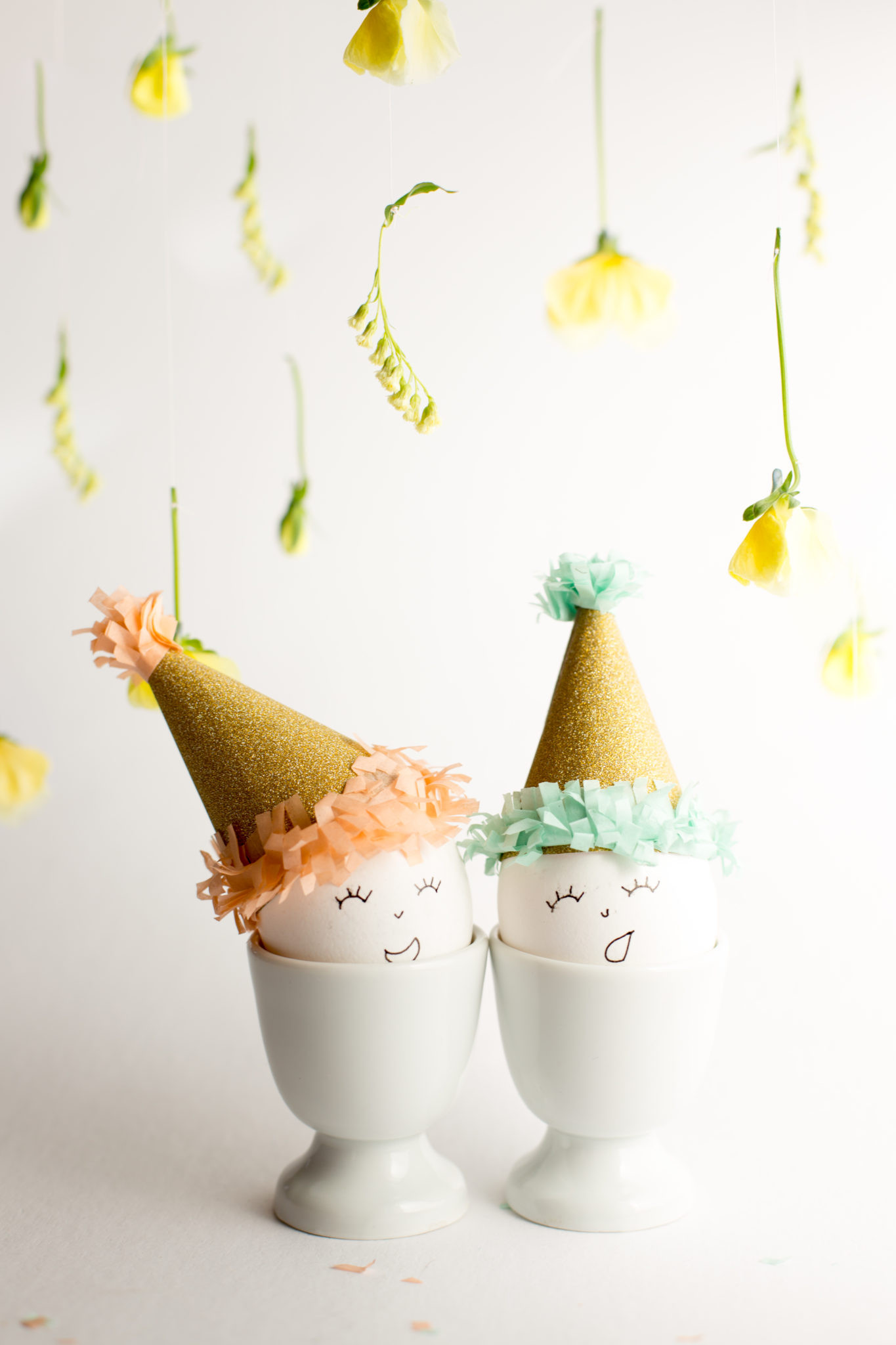 Easter Egg Party
 DIY Easter Eggs in Party Hats Flax & Twine