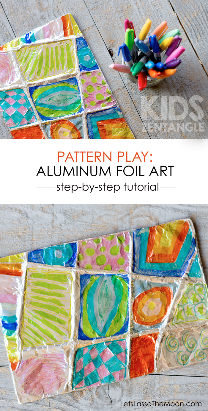 Easy Art Projects For Toddlers
 Colorful Zentangle Art Easy Aluminum Foil Kids Project