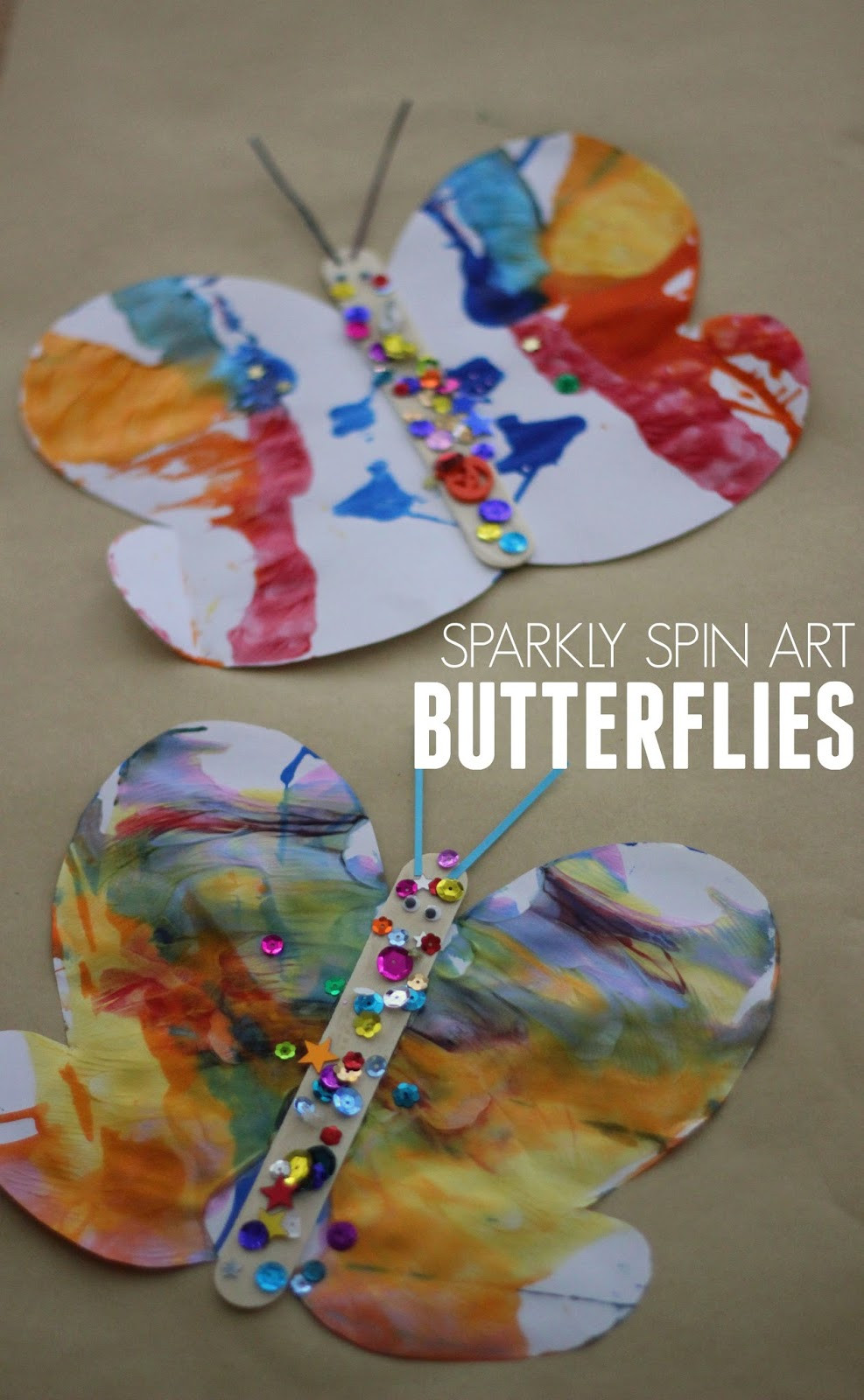 Easy Art Projects For Toddlers
 Toddler Approved Easy Sparkly Spin Art Butterflies