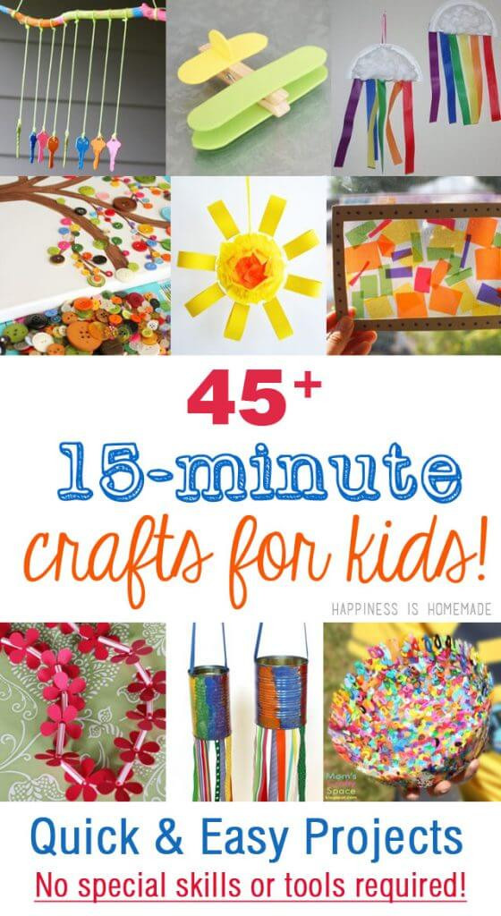 Easy Art Projects For Toddlers
 45 Quick & Easy Kids Crafts that ANYONE Can Make