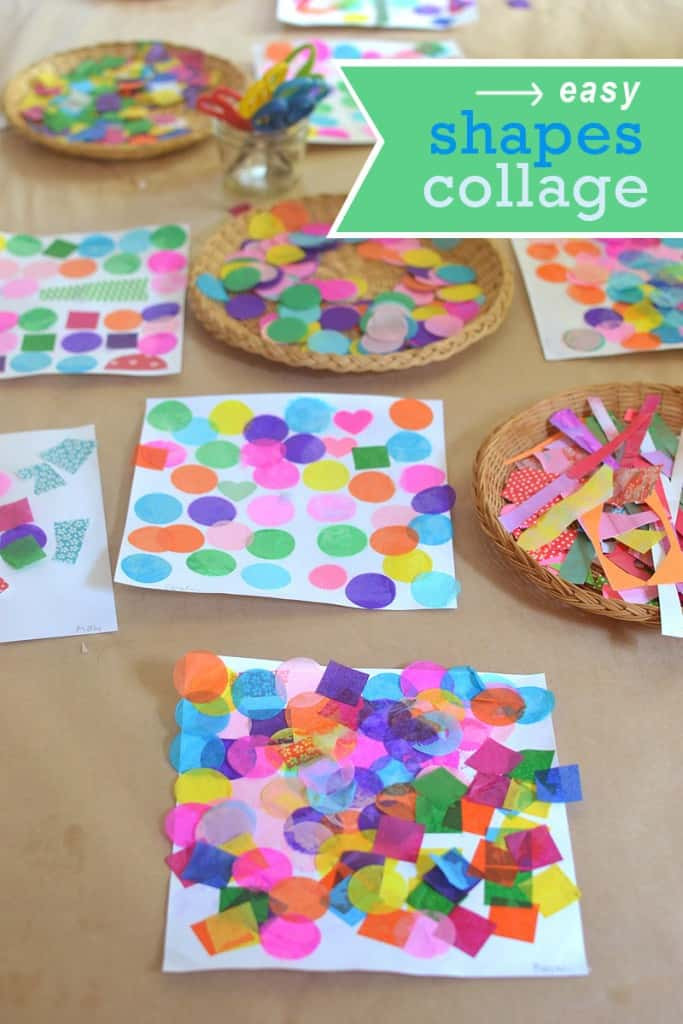 Easy Art Projects Preschoolers
 Easy shapes collage art and math activity NurtureStore