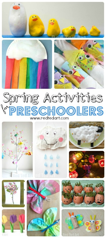 Easy Art Projects Preschoolers
 Easy Spring Crafts for Preschoolers and Toddlers Red Ted